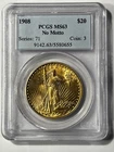 1908 NM $20 Gold St Gaudens Double Eagle PCGS MS63!