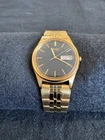 Vintage Seiko Quartz 7N43-8A39 Men’s Gold Tone Date/Day Watch - NEW BATTERY
