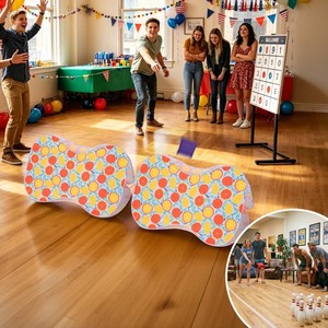 LAGarden 2 Pcs Foldable Bean Bag Toss Game Toy Portable Cornhole Board Party