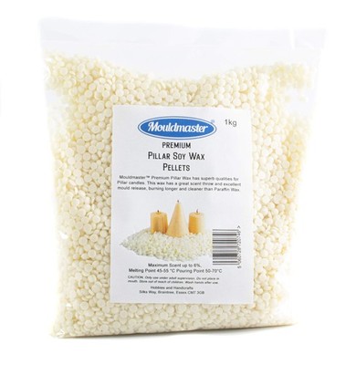 Mouldmaster Premium Säulen-Sojawachspellets 1 kg, 1 kg, weiß/creme 