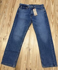 NEW Levi's Mens 505 Medium Blue Regular Fit Stretch Straight Leg Jeans Sz 34x30