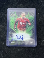 Franck Ribery 2023-24 Topps Chrome UCC Black Lazer Auto Green /99 Bayern Munich