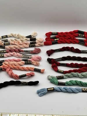 DMC Thread Lot Of 22 Pieces With 17 Colors 100% Cotton New