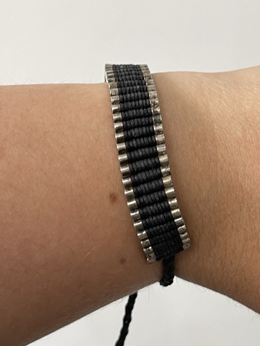 Genuine Black Links of London Sterling Silver Friendship Bracelet Unisex - Picture 2 of 10