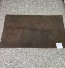 The Company Store Bath Rug 21 x 34 Brown 100% Cotton Pile Oeko-Tex Standard 100
