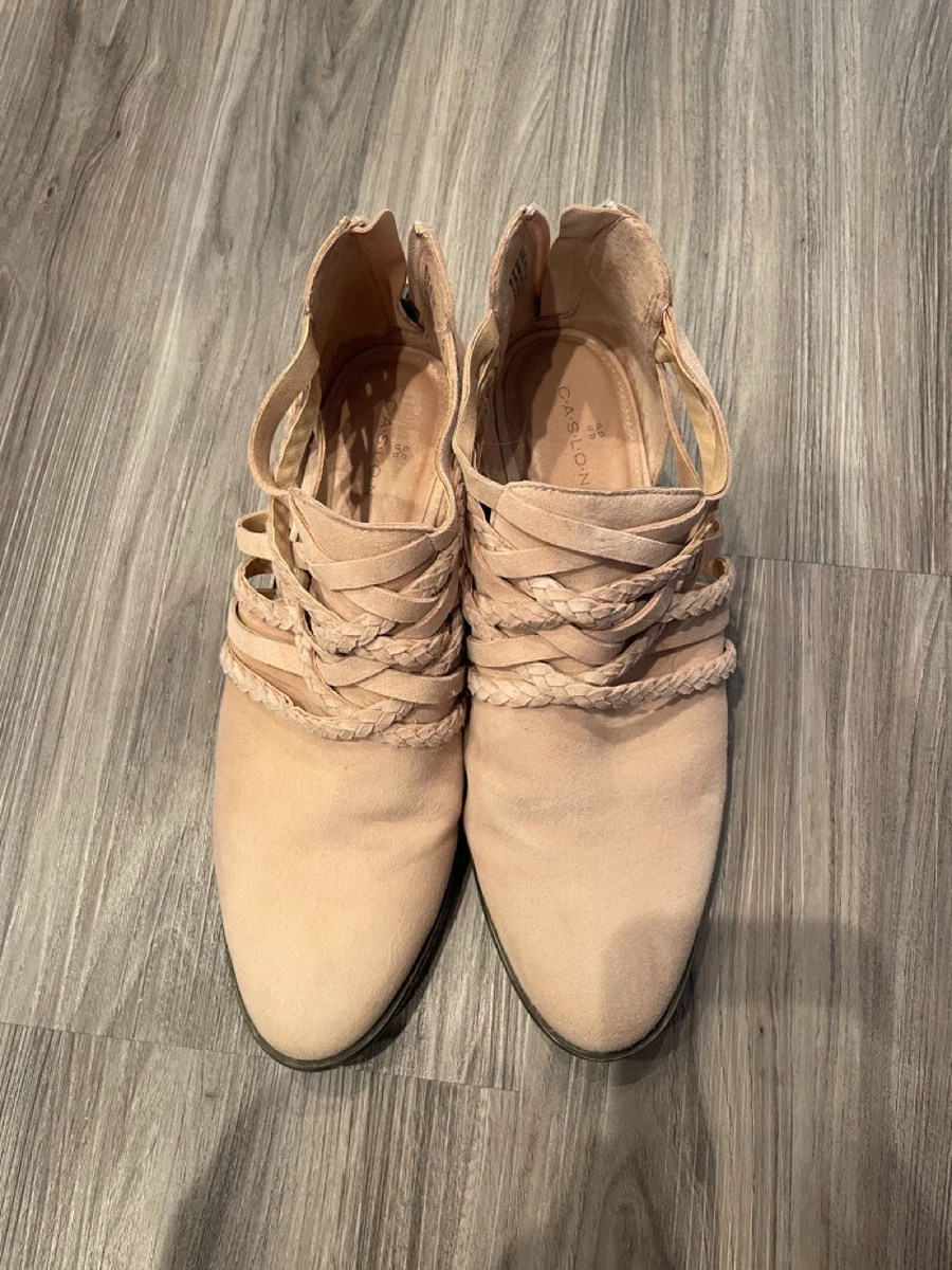 Caslon Liam Braided Booties Boots Blush Pink Size 8 eBay