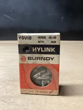 YSV10 Burndy 12-10 AWG Uninsulated Butt Connector 100 Pieces Box #100F141PR6*CO