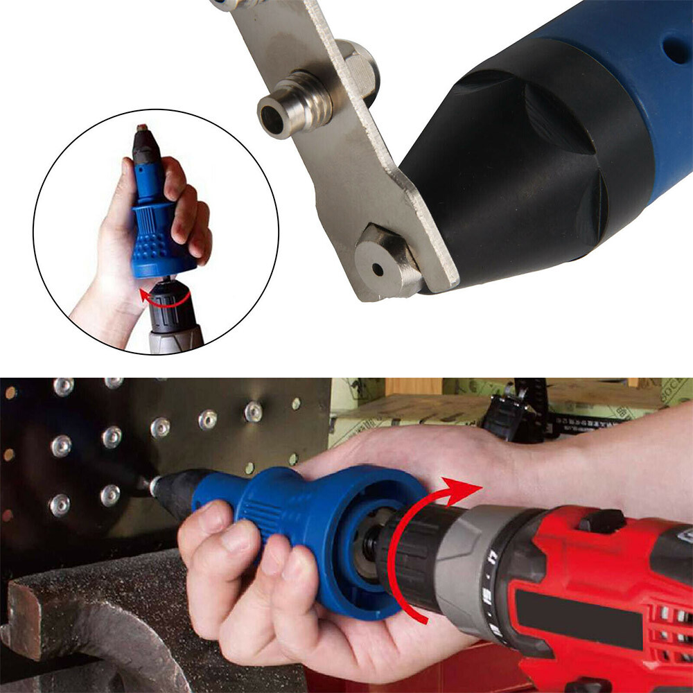 Cordless Rivet Gun Drill Adapter Electric Drill Insert Nut Hand Tool  Accessories