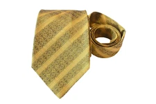 PATRICK FRANCIS MEN'S TIE GOLD/STRIPED  Width: 3.7/8" Length: 58"
