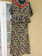 NIGERIAN AFRICAN WAX ANKARA BLOUSE SKIRT HI TARGET CULTURAL ETHNIC CLOTHING 