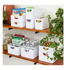 iDesign 9-Piece Recycled White Stacking Kitchen and Pantry Storage Set