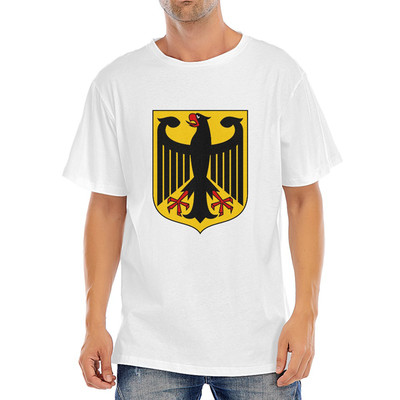 Coat of Arms of Germany black eagle oversize cotton T-shirt drop-shouldered tee