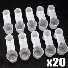 20 Pet Bird Feeder Drinker Cup Water Bottle Chicken Poultry Dove Pigeon Quail US