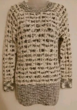 Katsumi Knit Sweater Womens Size Small Gray White 
