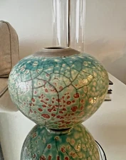 Studio Pottery VASE 1999 William Kidd Multicolor Early Studio Art Must SEE !!!