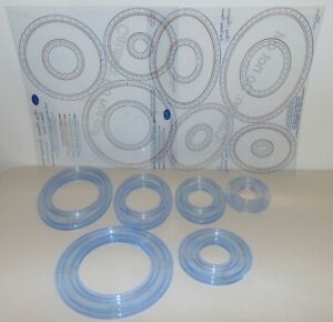 Creative Memories Custom Cutting System 4 Circle Patterns Sizing Template NEW