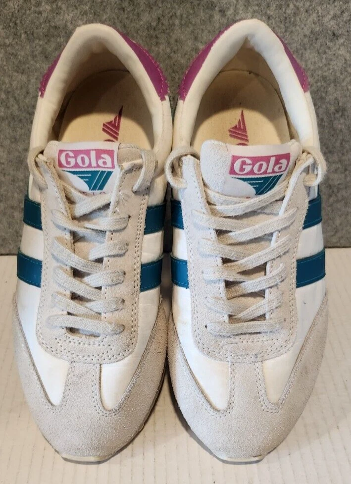 Gola Harrier Womens Green White Classic Sneakers | eBay