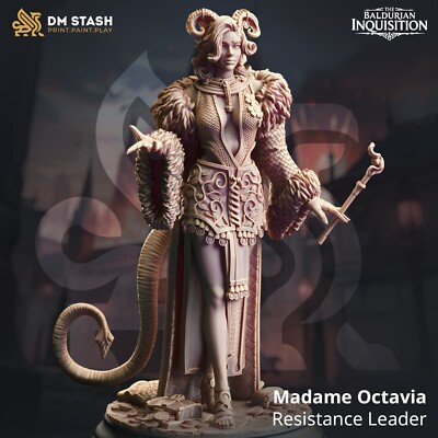 DM Stash Miniatures Tiefling Female Sorceress Wizard Caster DnD D&D Fantasy RPG