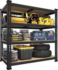 PrimeZone 40" W x 20" D x 59" H Heavy Duty Storage Shelves, 4 Tier Adjustable Ga