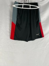 Boys Puma Black and Red Basketball shorts with pockets Size 7/8
