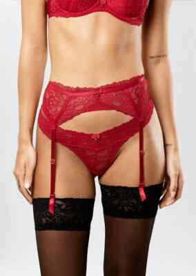 ANN SUMMERS RED SEXY LACE SUSPENDER BELT SIZE SMALL BNWT | eBay