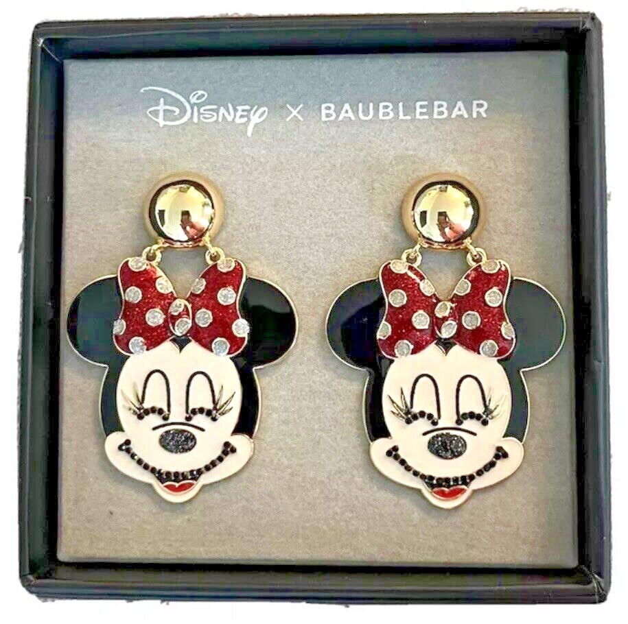◆bauble bar◆Mickey Mouse & Minnie Mouse Disney Disney X Baublebar Santa Clause Hat Mickey Mouse Earrings