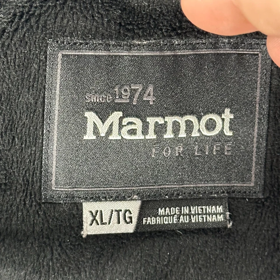 Marmot Puffer Jacket Girls XL Black 700 Fill Down Long Sleeve Full Zip Hooded - Image 4 of 4