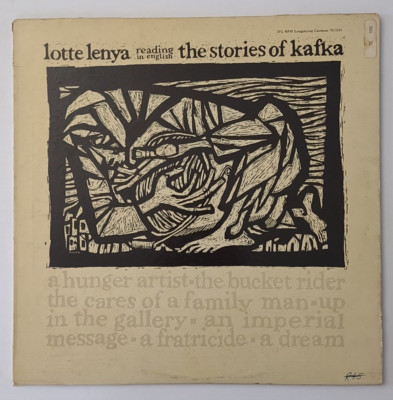 Lotte Lenya The Stories of Kafka vinyl record Caedmon TC1114 Tested Works