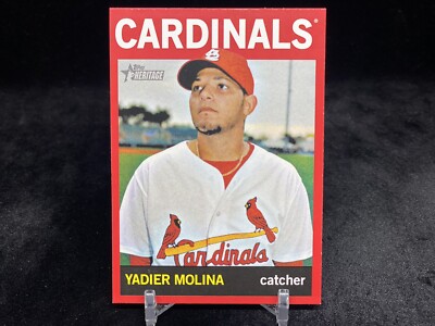 YADIER MOLINA 2013 TOPPS HERITAGE #477 RED BORDER TEAM COLOR MATCH SP /CARDINALS