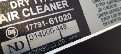 decal for Toyota air cleaner - Picture 3 of 4