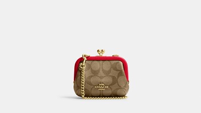 Coach Nora Kisslock Card Case In Signature Canvas MSRP: $228.00 | eBay