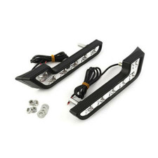 1pair Car White L Shaped 6 Led Drl Daytime Running Lights Fog Lamps Waterproof