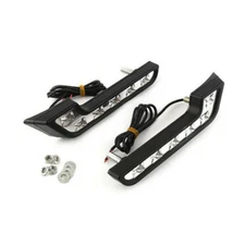 1Pair Car White L Shaped 6 LED DRL Daytime Running Lights Fog Lamps Waterproof