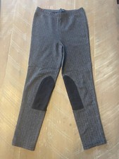 Ralph Lauren Girls Horseback Riding Equestrian Pants Size 8-10 Black/Grey