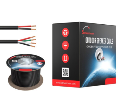 Speaker Cable Outdoor Bulk CL3 Rated Direct Burial Oxygen Free Copper Wire Lot