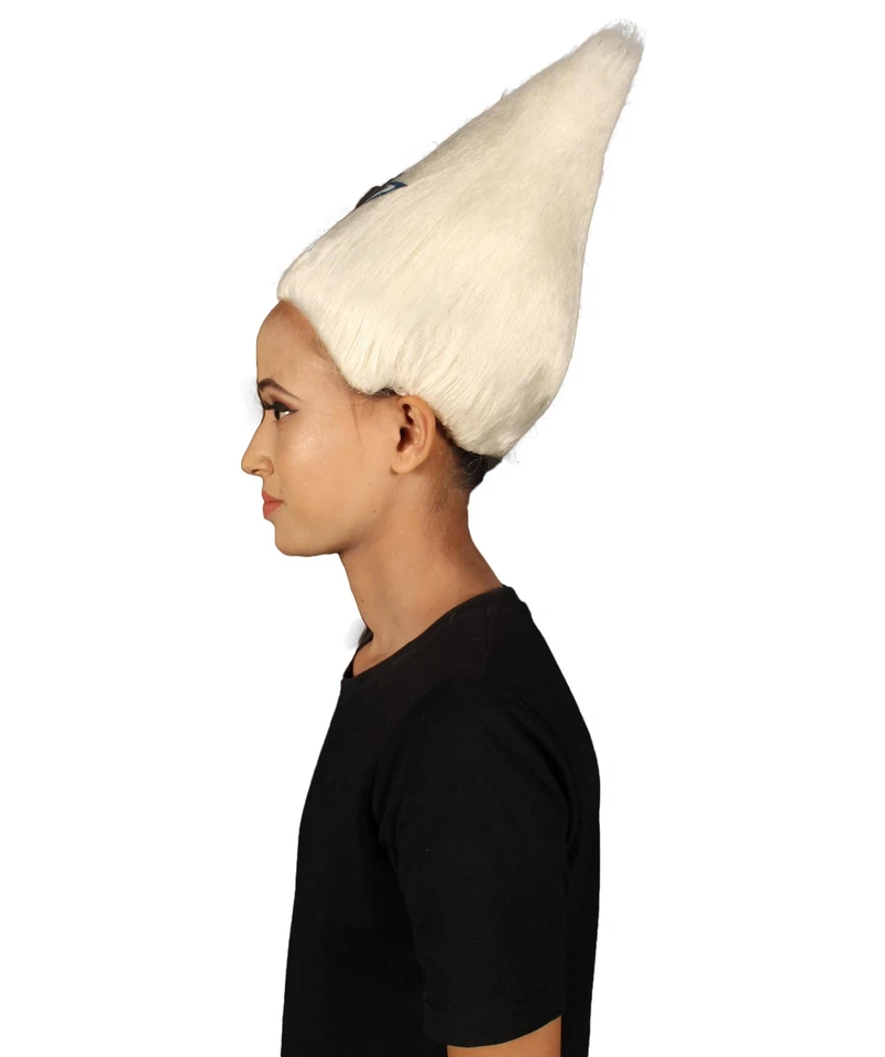 Adult Unisex Pointy Star White Troll Wig,HW-1403A - Image 4 of 4