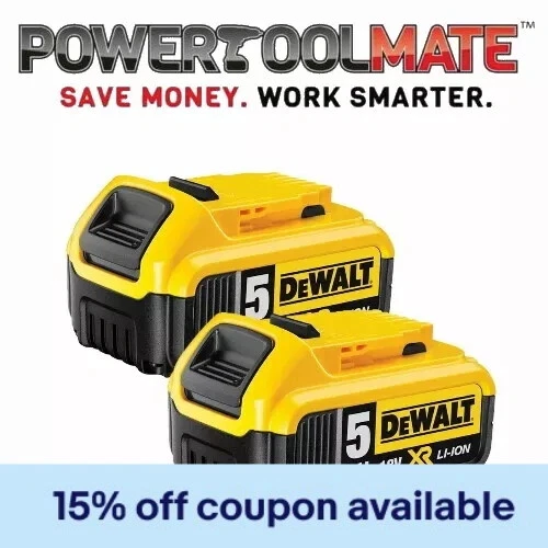 Dewalt DCB184 18v XR 5ah slide battery *TWIN PACK*