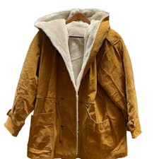 Charles Klein Women’s Suede And Fur Trim Lined Heavy Jacket Size Large
