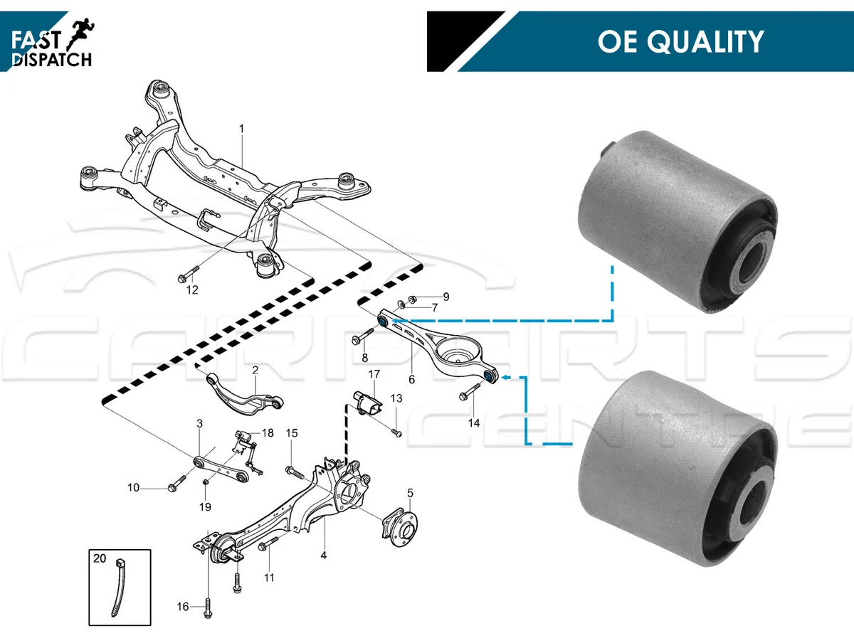 FOR VOLVO V60 2010 V70 2008 REAR LOWER BOTTOM SUSPENSION ARM