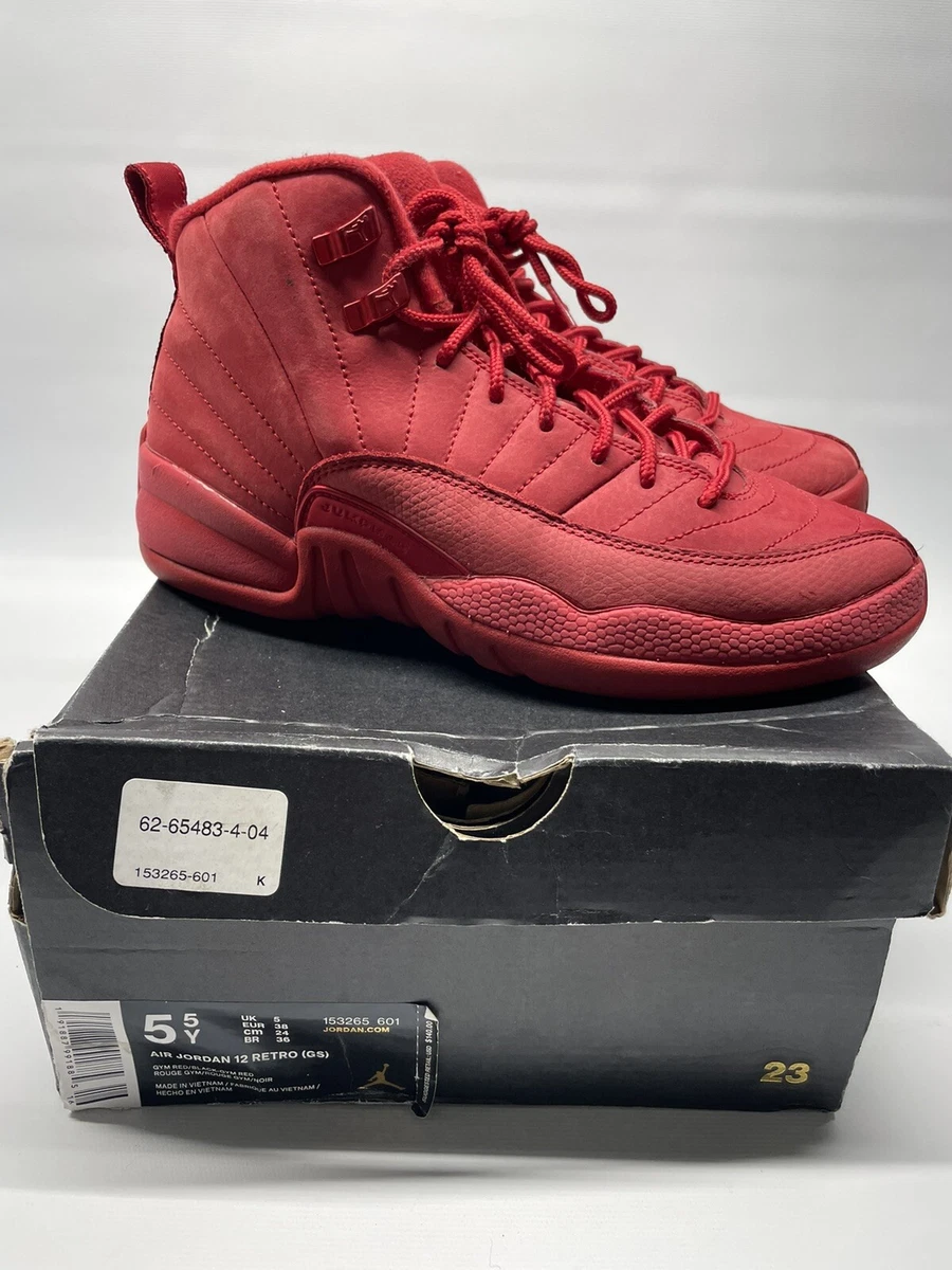 Nike Air Jordan 12 Retro GS “Gym Red” US Size 5.5Y 153265-601 Size 7 Women