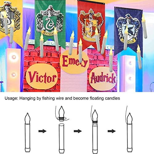 12pcs Floating Candles with Remote，Battery Operated Candles for