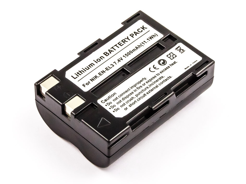 Nikon Li-Ion Battery 7.4V 1500mAh EN-EL3 / EN-EL3A Rechargeable Akku