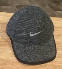 NIKE TRUE Youth Knit Baseball Cap Hat Gray/Black Adjustable Strap NWOTs