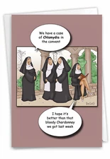 1 Funny Birthday Card with Envelope - Chlamydia 4437