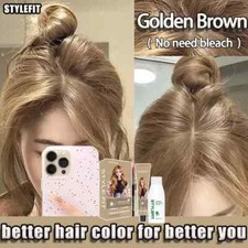 STYLEFIT Profession Hair dye Free Peroxide full set tool Golden Brown 