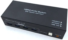 Dual Monitor KVM Switch 2 Monitors 2 Computers & Cables 4K@120Hz USB 3.0
