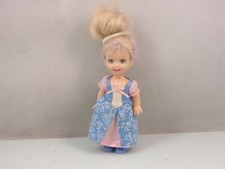 Barbie Kelly Doll Mattel 1994 China Dirndl Dress Blue Pink Rare Vintage