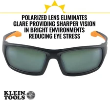 Klein Safety Glasses 60539 PPE Protective Eyewear POLARIZED Anti Fog/Scratch NEW