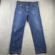 Vintage Levis Jeans Mens 38x30 Dark Wash Orange Tab 505 Denim Made In USA