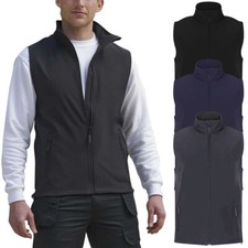 Mens Softshell Bodywarmer Sleeveless Jacket Gilet Body Warmer Work Fleece Lined
